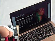 Flexy Lover got pegged for jerking off by her boss Flad_Boy in the office 5